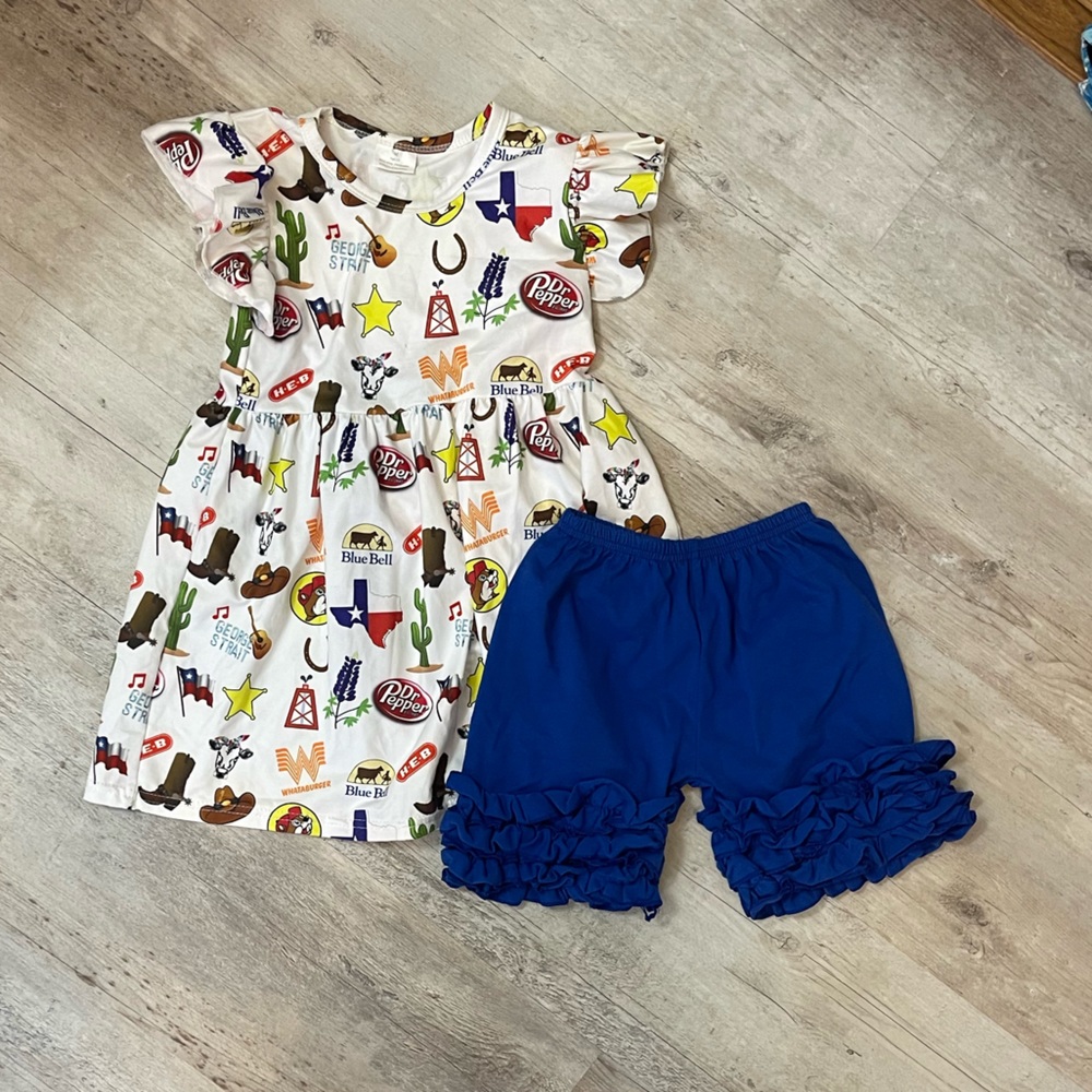 Boutique Texas dress set 3t